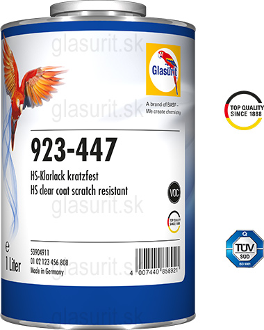Glasurit 923-447 HS Bezfarebný lak VOC, odolný voči škrabancom