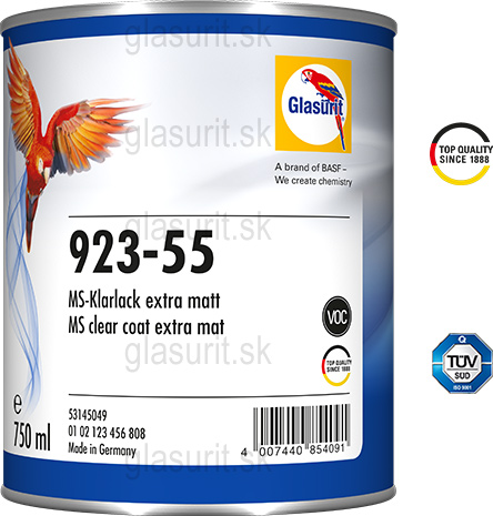 Glasurit 923-55 MS Bezfarebný lak, extra matný