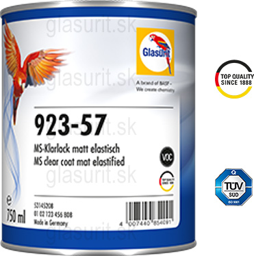 Glasurit 923-57 MS Bezfarebný lak, matný, elastický