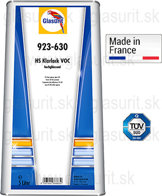 Glasurit 923-630 HS Bezfarebný lak VOC, s vysokým leskom