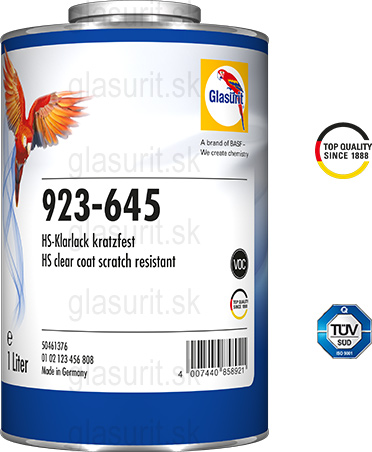 Glasurit 923-645 HS Bezfarebný lak VOC, odolný voči škrabancom