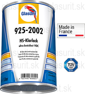 Glasurit 925-2002 HS bezfarebný lak VOC, ultra odolný voči škrabancom