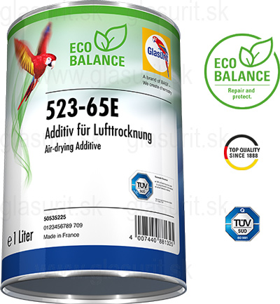 Glasurit 523-65E Eco Balance prísada pri schnutí na vzduchu resp. pri teplote v dielni