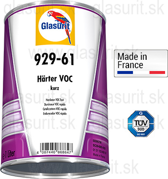 Glasurit 929-61 VOC Tužidlo krátke, Glasurit 929-63 VOC Tužidlo normal a Glasurit 929-64 VOC Tužidlo dlhé