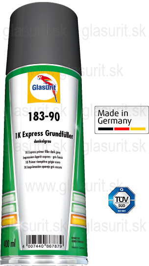 Glasurit 183-90 Základový plnič 1K, expresný, tmavošedý