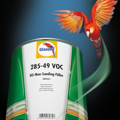 Glasurit 285-49 HS Nebrúsny plnič čierny, VOC